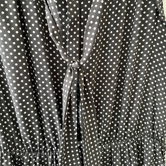 Loft Polka Dot Tie Neck Dress - Picture 4 of 8